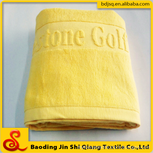 Promotional Custom Logo 100% Cotton Plain Dyed Jacquard Towel